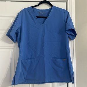 Figs women’s large blue scrubs top barely worn